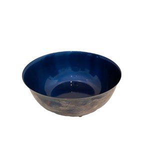 Wallace Silverplate Footed‎ Bowl 5" diameter x 2.5"h Blue Clad